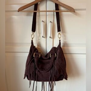 Linea Pelle suede brown bag.
